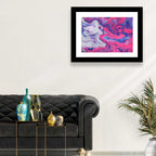 Magenta Bubble Fluid Abstraction Wall Art