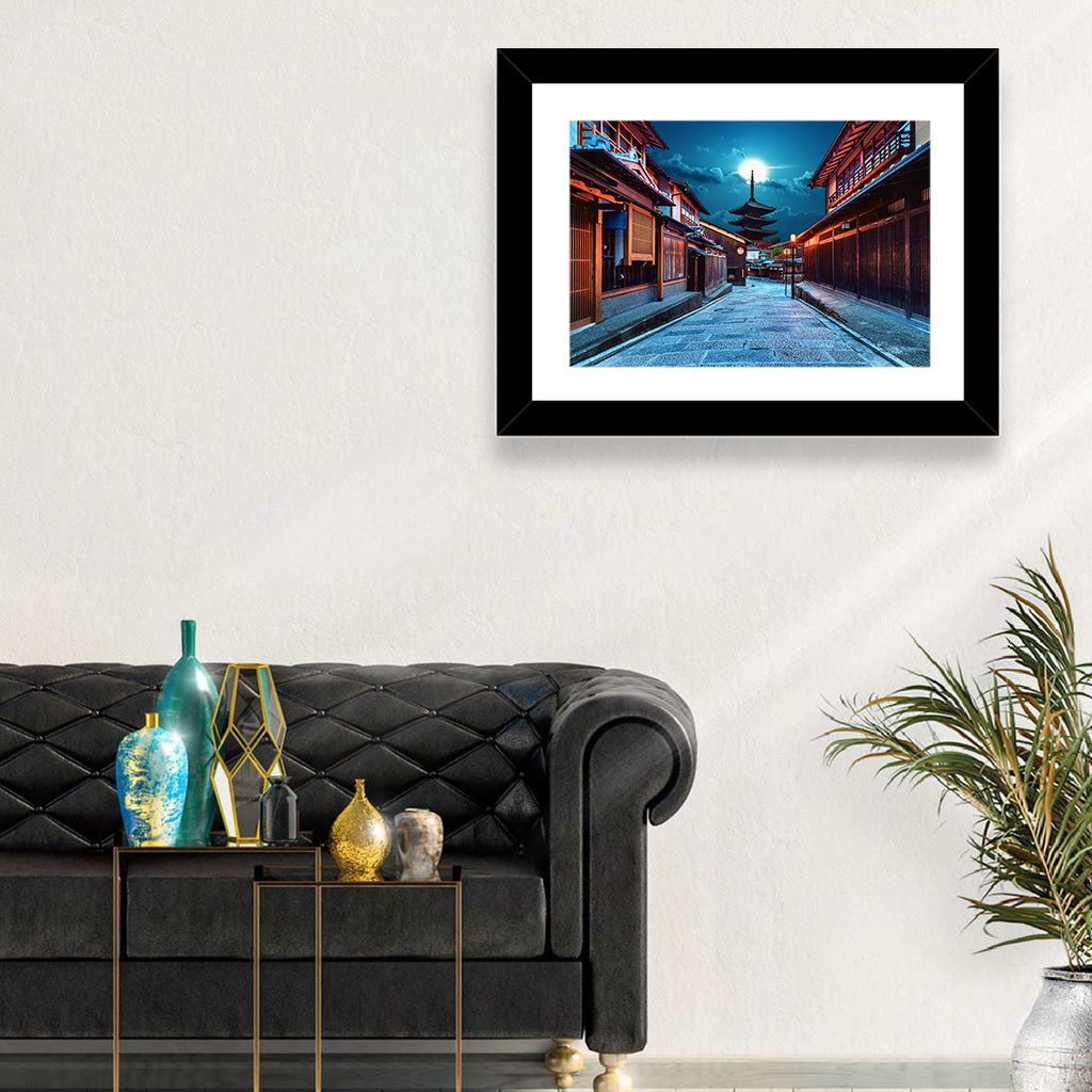 Moonlit Sannen Zaka Kyoto Wall Art