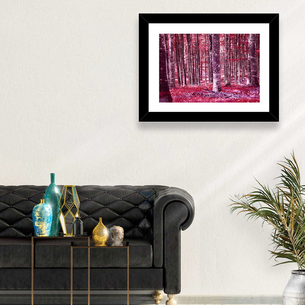 Crimson Woodland Wall Art