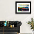 Moody Horizon Stripe Abstract Landscape Wall Art
