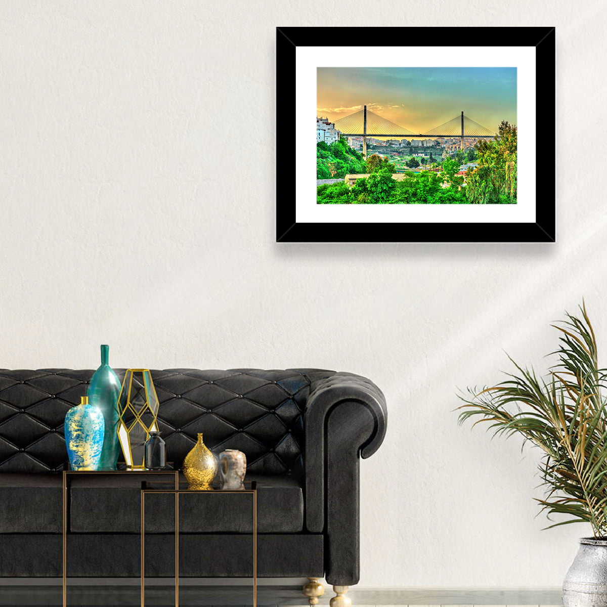 Salah Bey Viaduct at Golden Hour Wall Art in a room, landscape