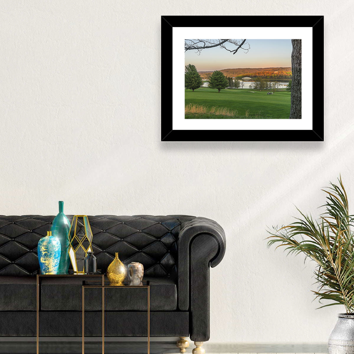 Roscoe Conkling Park Golden Hour Wall Art in a room, landscape