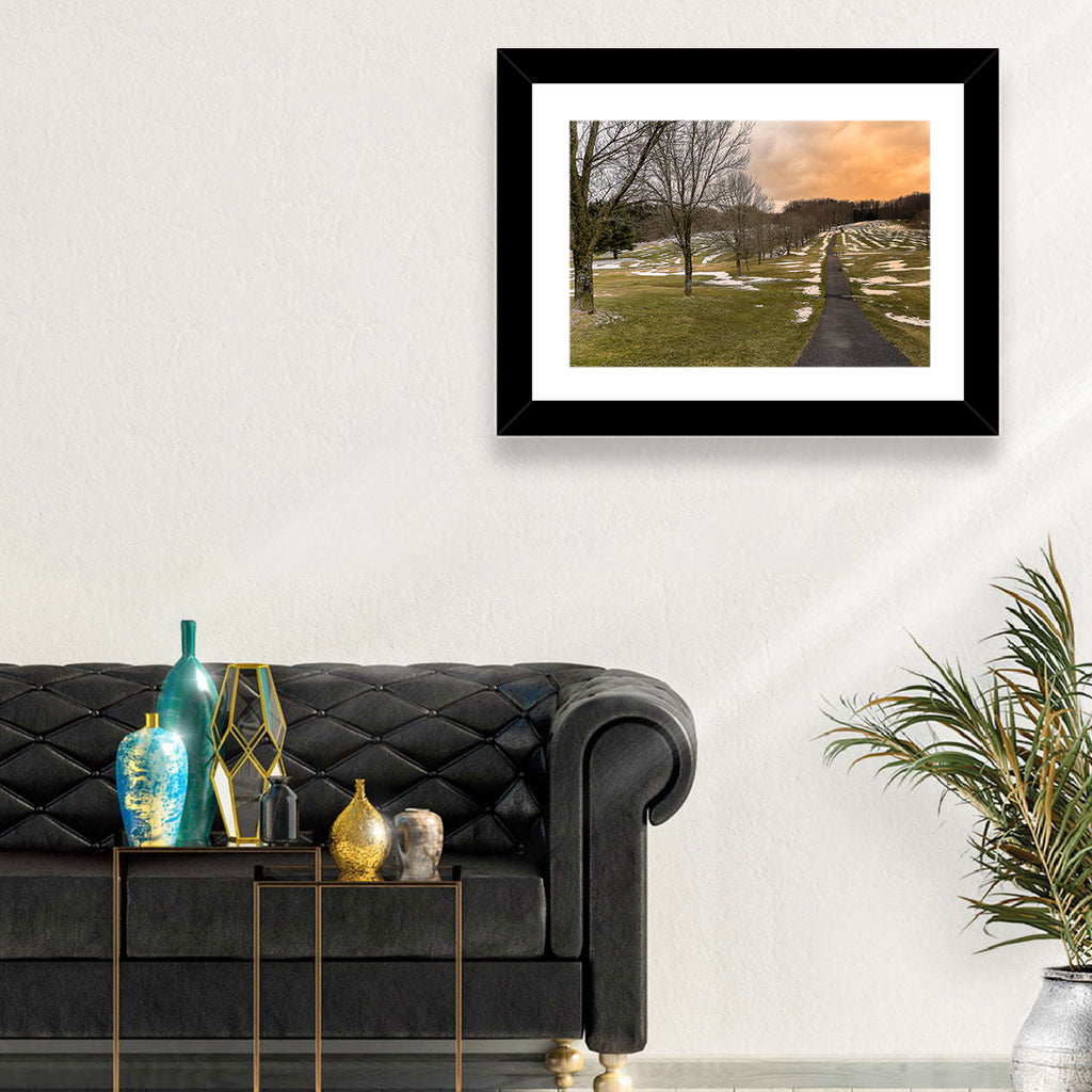 Roscoe Conkling Park Winter Path Wall Art