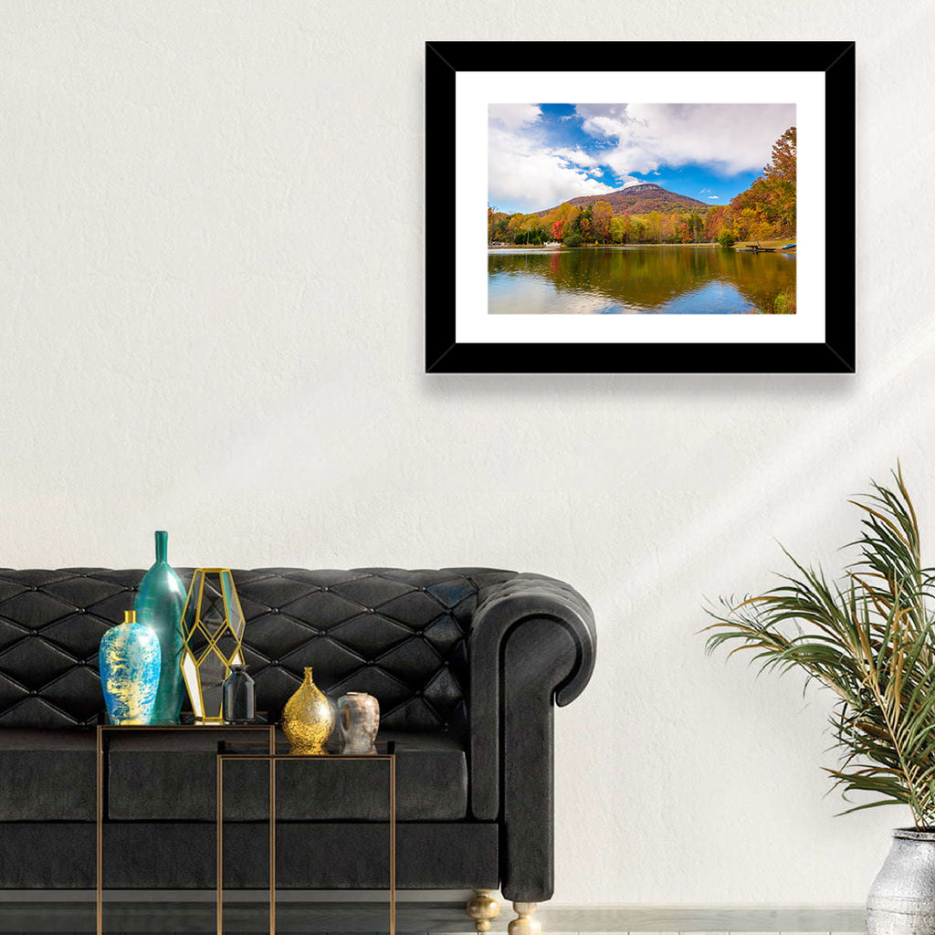 Yonah Mountain Autumn Reflection Wall Art