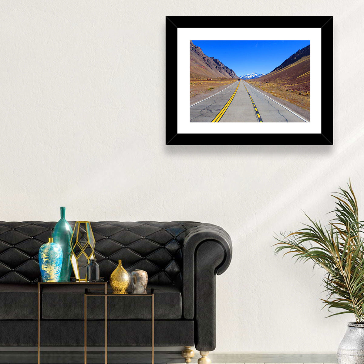 Road to Mount Aconcagua Wall Art in a room, landscape