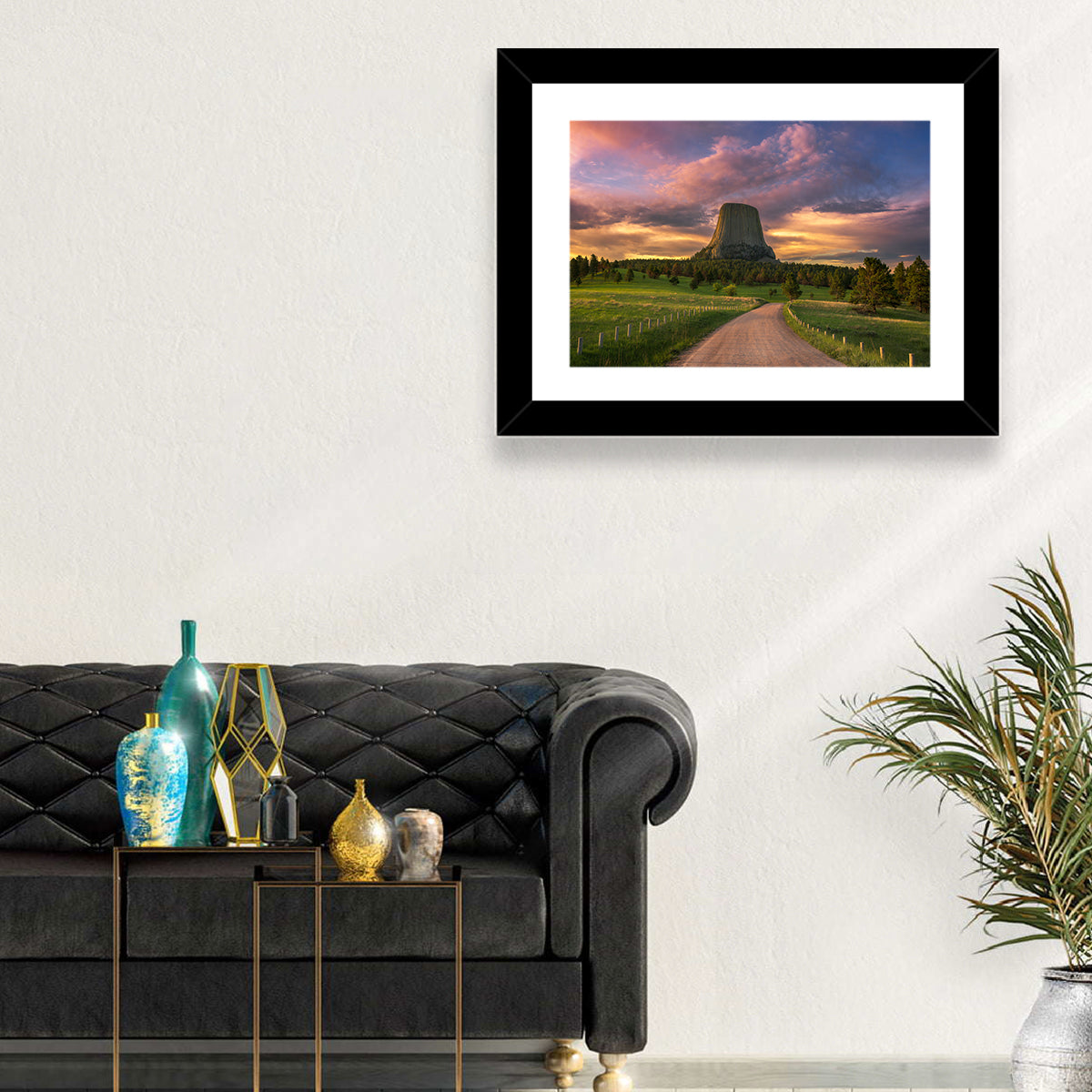 Devils Tower at Sunset Wall Art