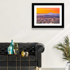Mount Hood Over Portland Skyline Wall Art
