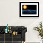 Alien Planet and Sun Wall Art