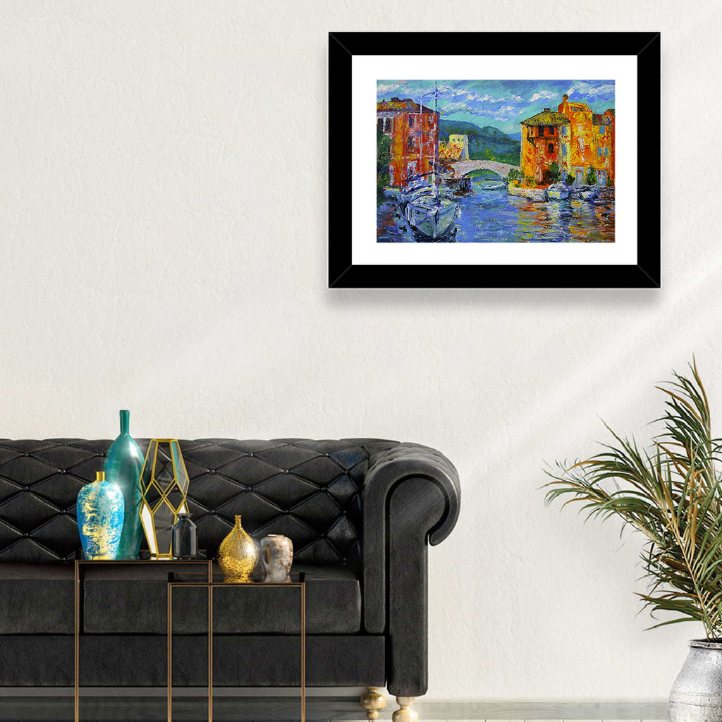 Port Grimaud Canal Scene Wall Art