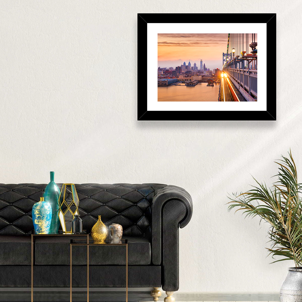 Benjamin Franklin Bridge, Philadelphia Wall Art in a room, landscape