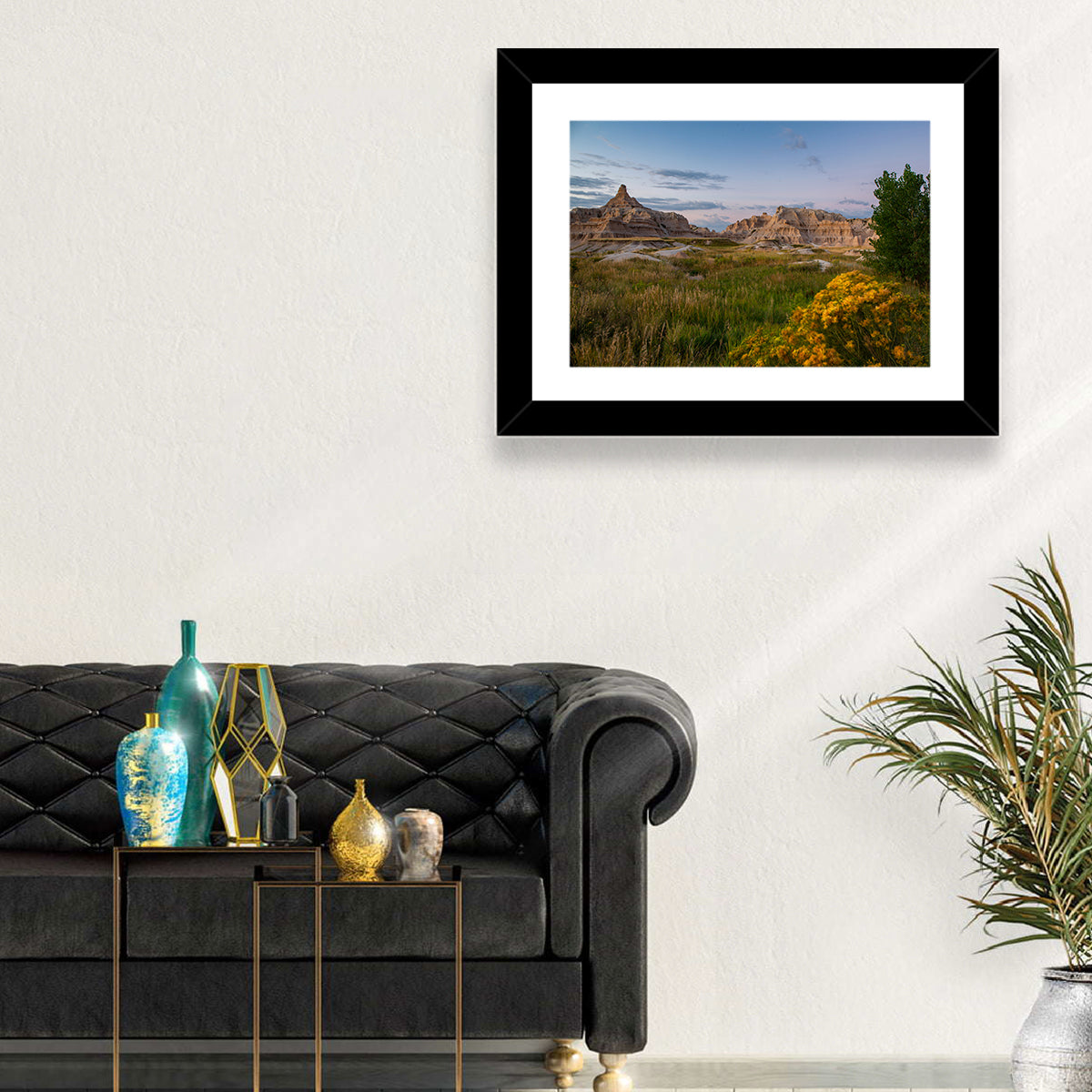 Badlands Golden Hour Meadow Wall Art