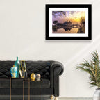Dutch Canal House at Sunset Wall Art