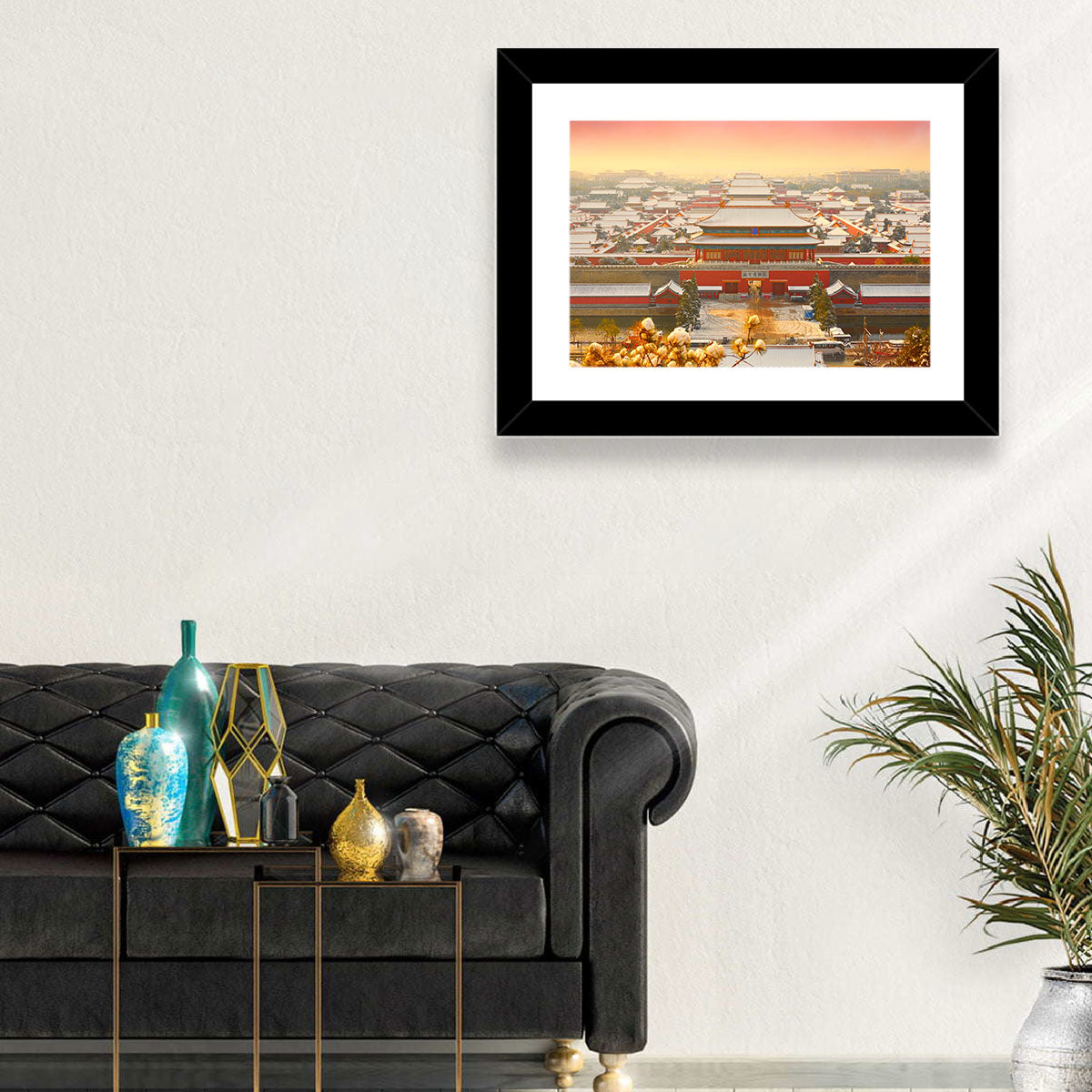 Forbidden City Gateway at Golden Hour Wall Art in a room, landscape