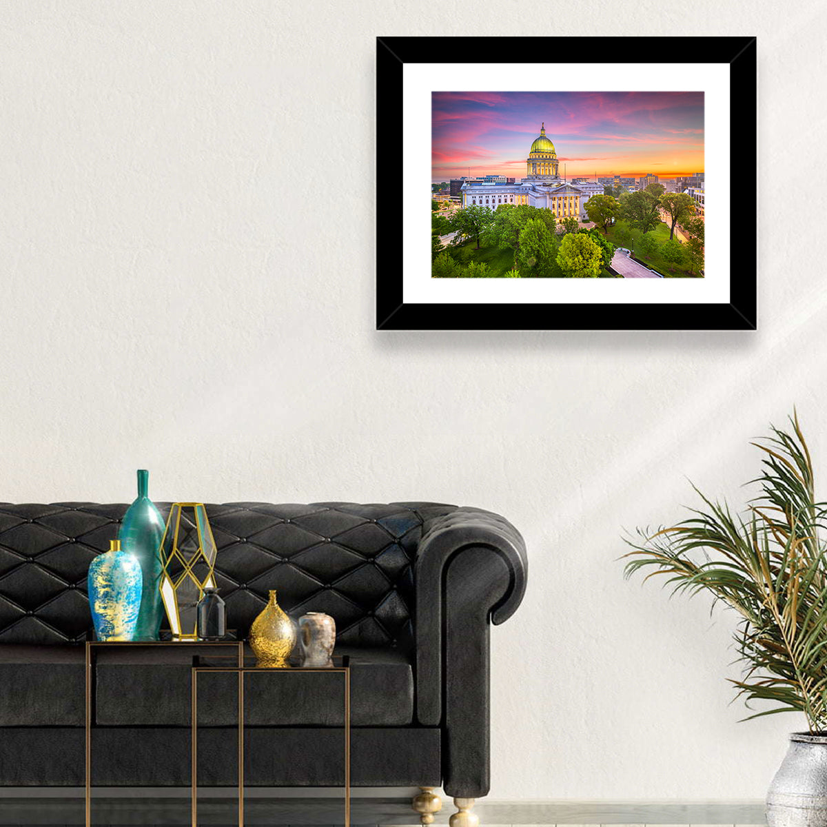 Madison State Capitol at Dusk Wall Art