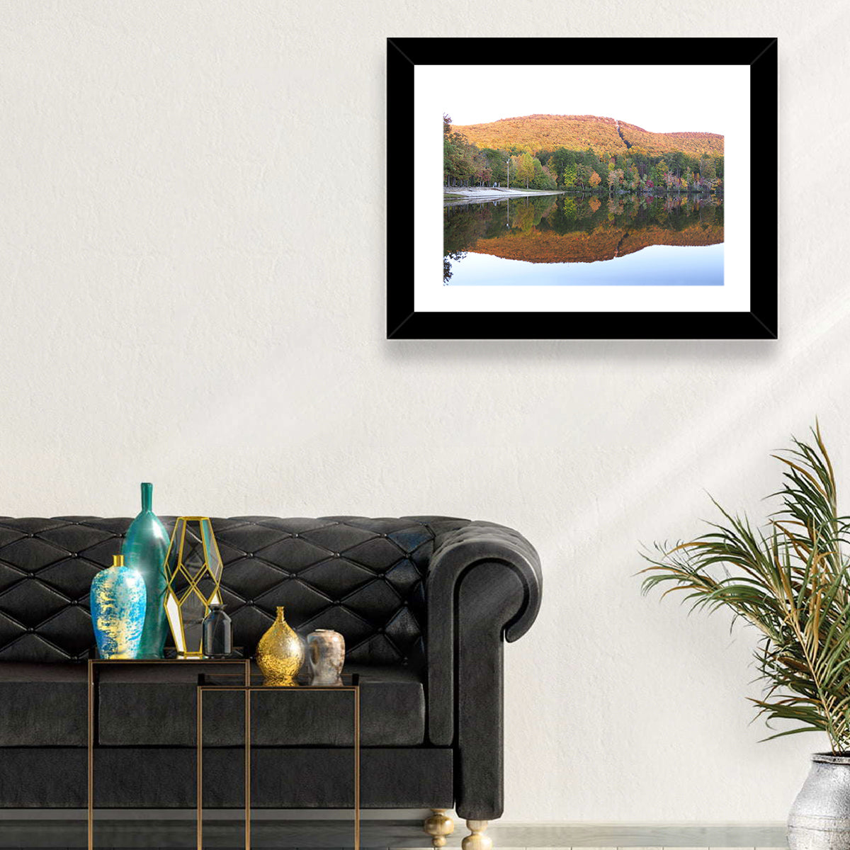 Cheaha State Park Lake Reflection Wall Art in a room, landscape