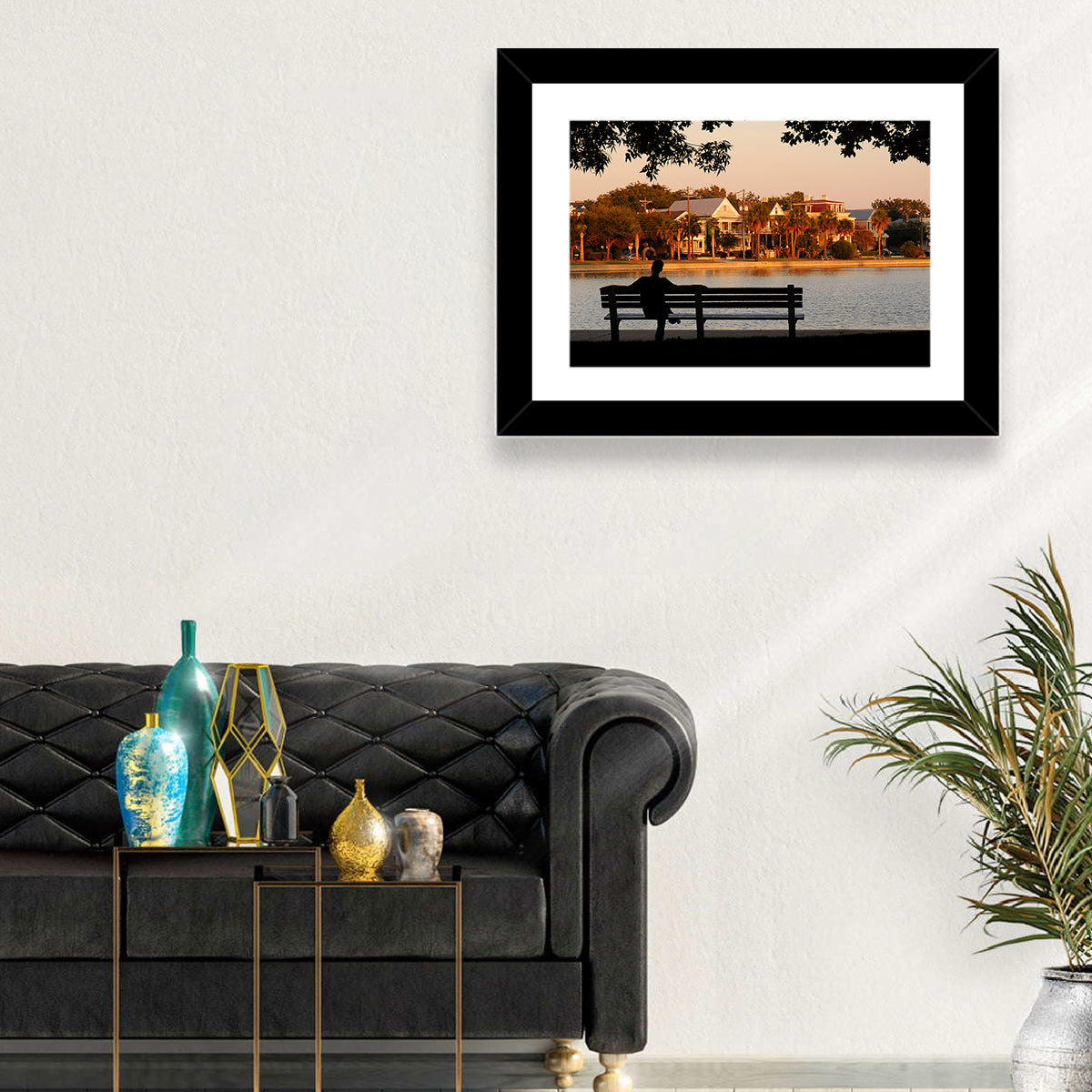 Colonial Lake, Charleston Wall Art in a room, landscape