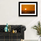 Golden Sunrise Over Reeds Wall Art