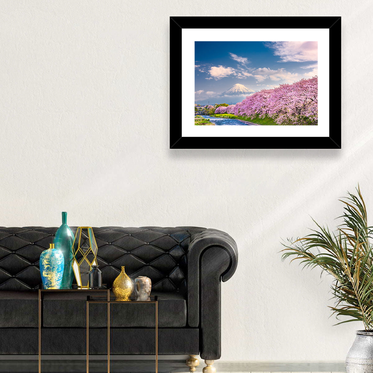 Mount Fuji Cherry Blossoms Wall Art