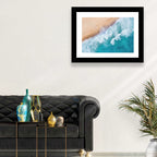 Aerial Turquoise Beach Waves Wall Art