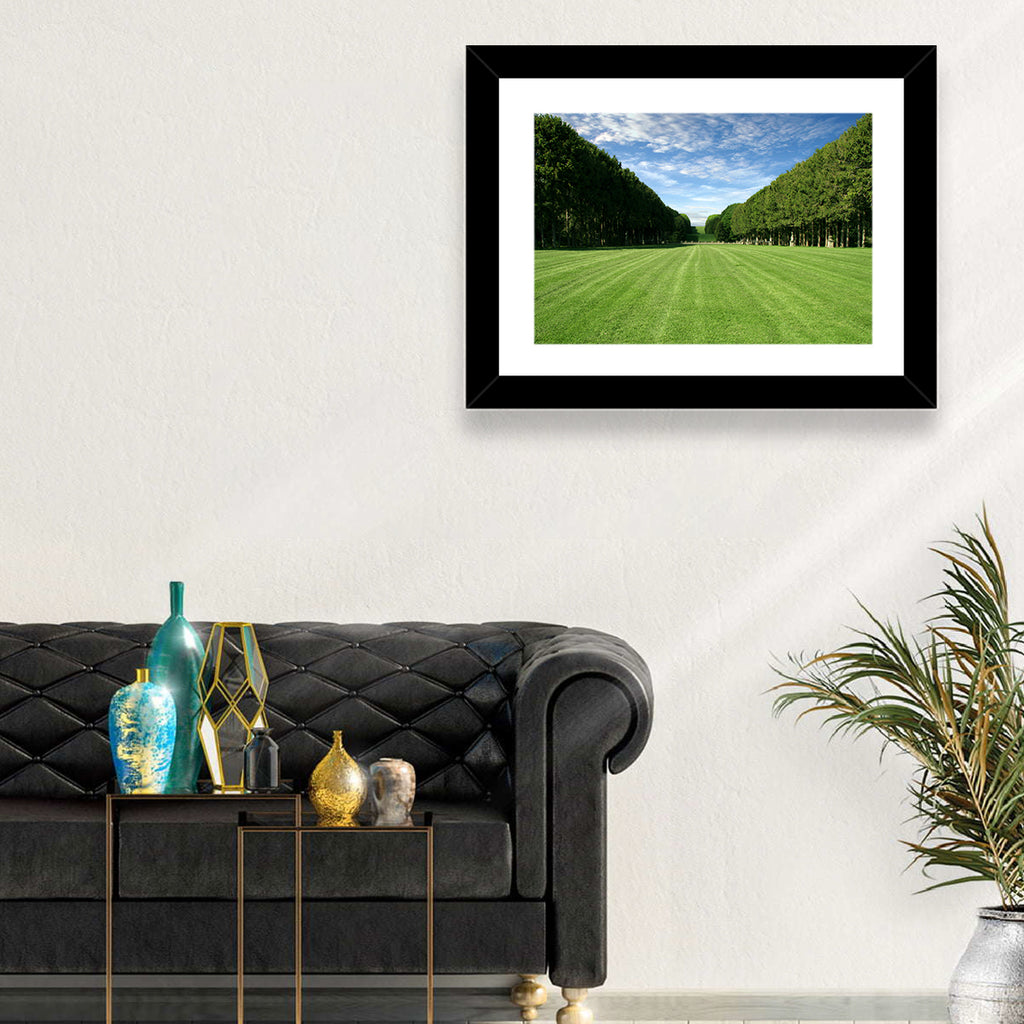 Tree-lined Manicured Lawn Wall Art