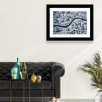 S-curve Winter Forest Road Wall Art