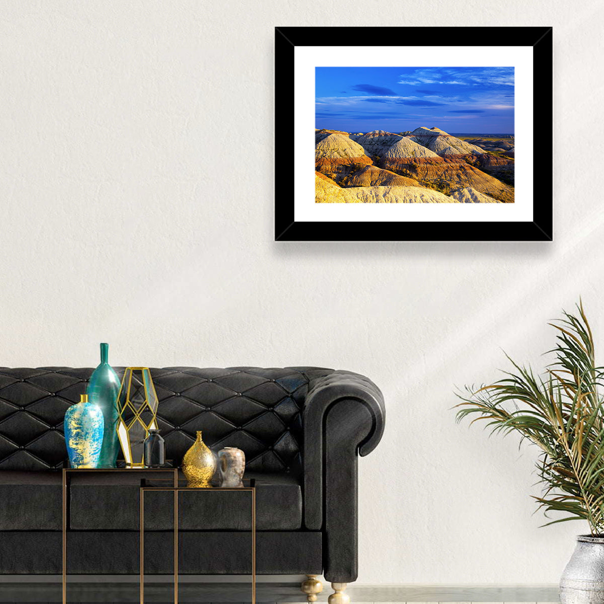 Badlands National Park Golden Hour Wall Art in a room, landscape