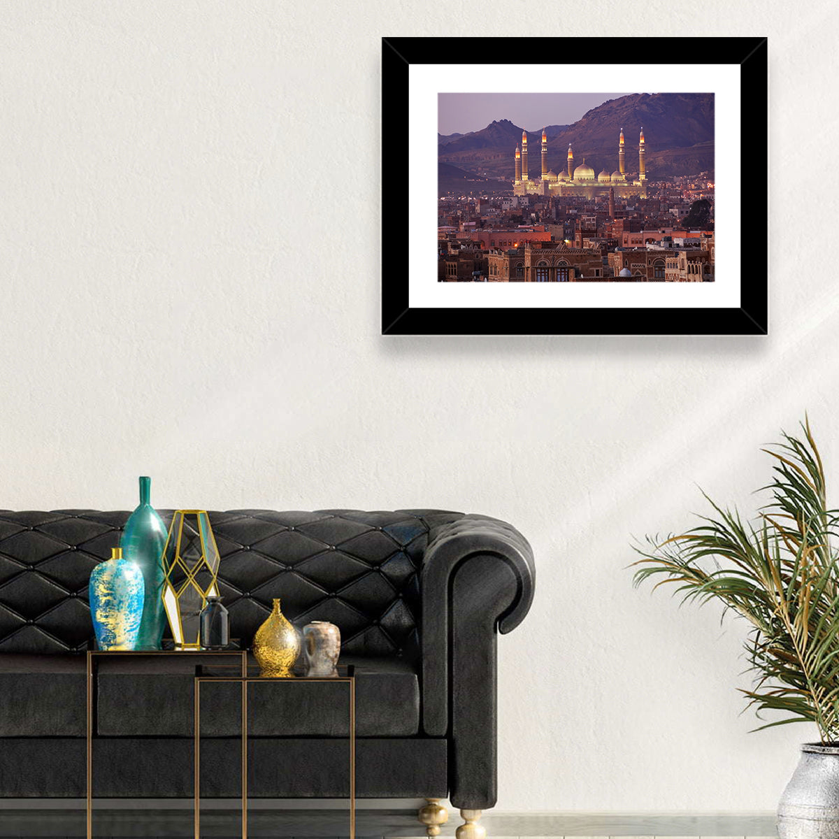 Al-saleh Mosque at Dusk Wall Art