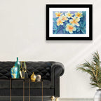 Watercolor Frangipani Cluster Wall Art