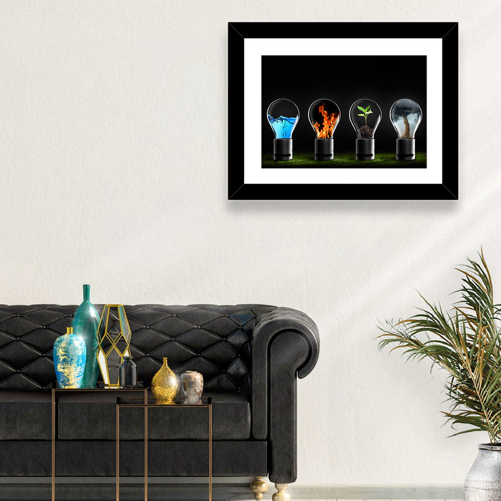 Elemental Light Bulbs Wall Art