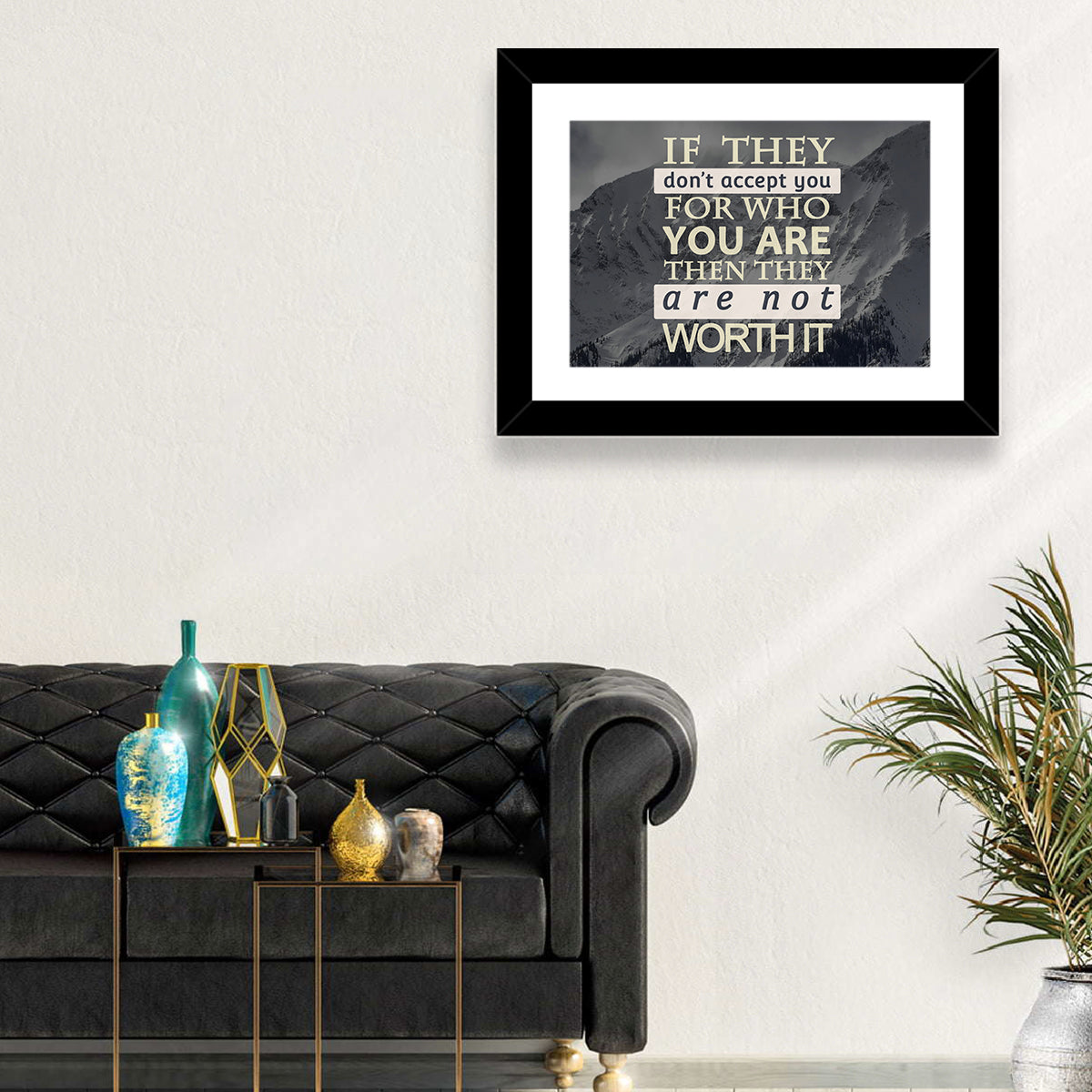 They Are Not Worth It Wall Art in a room, landscape