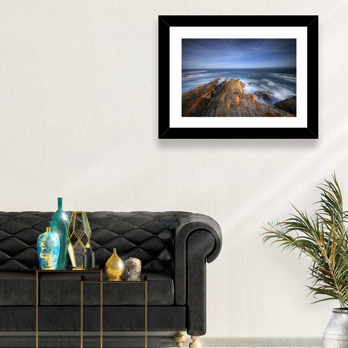Montana De Oro Golden Coastline Wall Art in a room, landscape