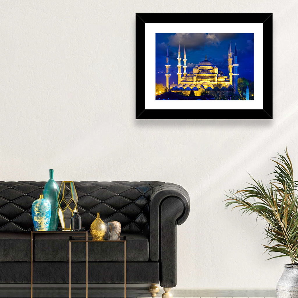 Sultanahmet Camii at Twilight Wall Art