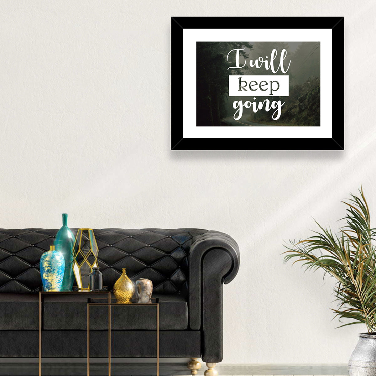 I Will Keep Going Wall Art in a room, landscape