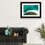 Clam Beach Aerial View Wall Art