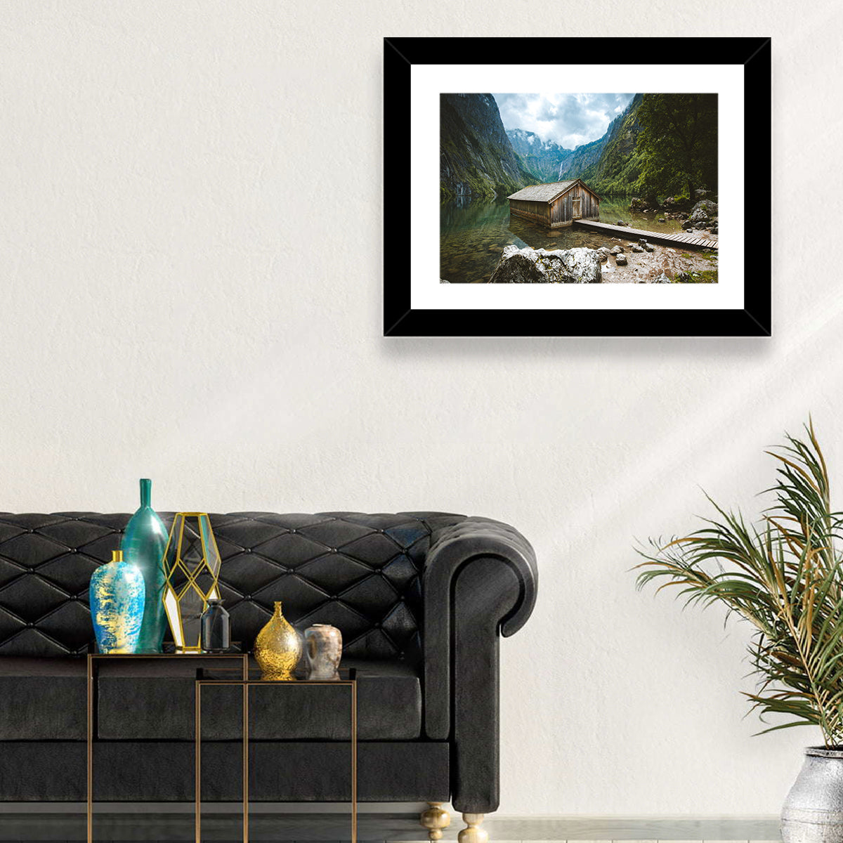 Cabin on Lake Obersee Wall Art
