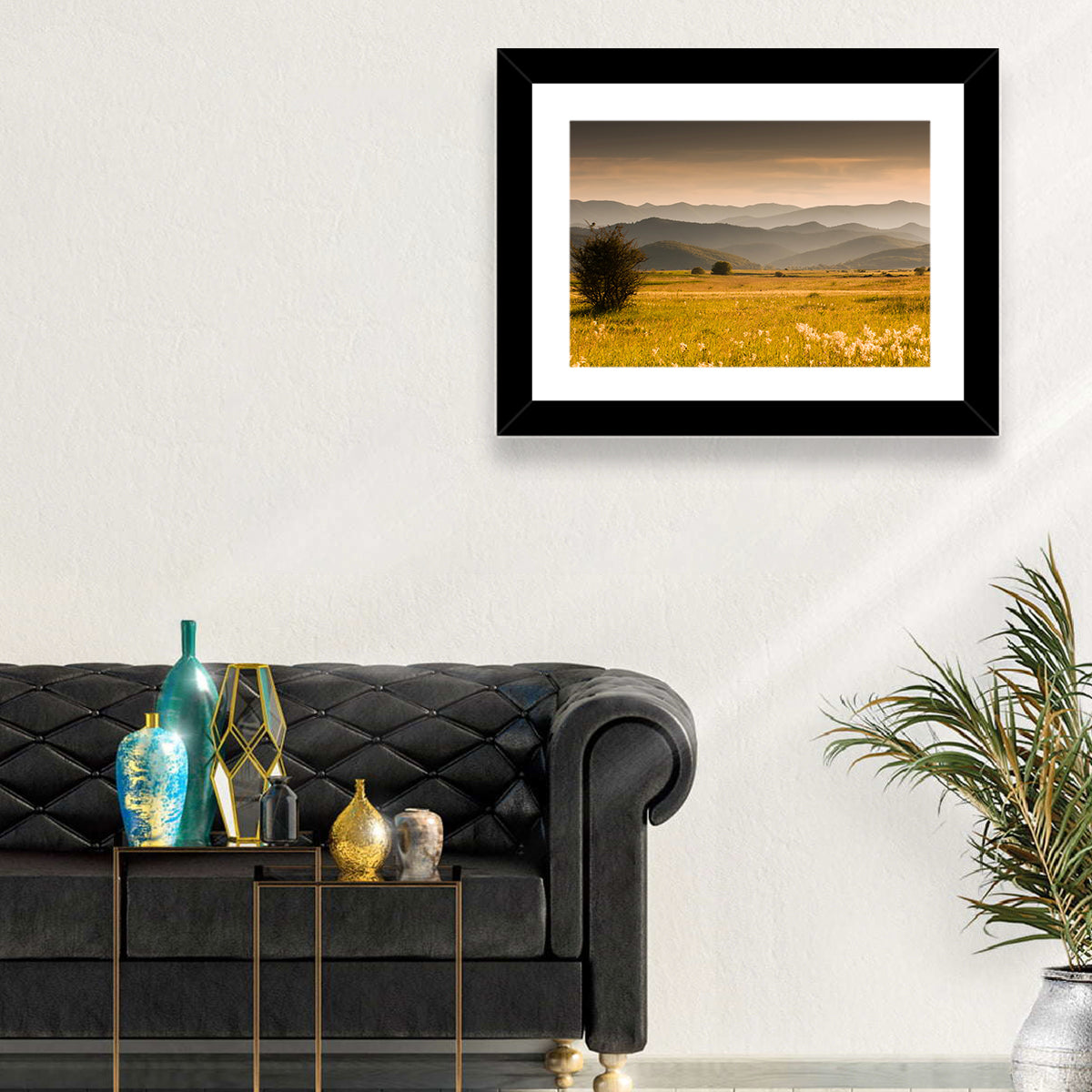 Golden Hour Countryside Hills Wall Art