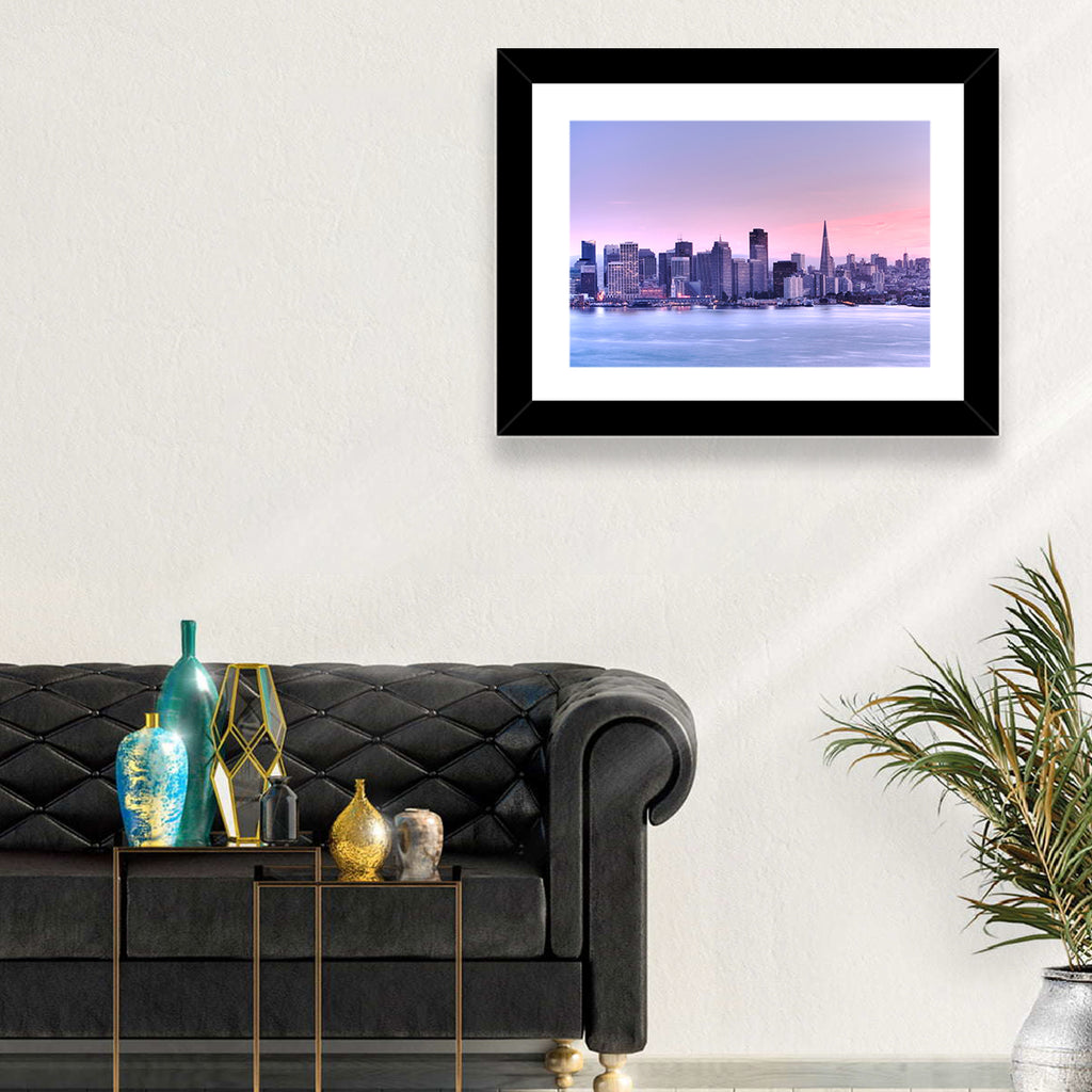 San Francisco Skyline at Lavender Dusk Wall Art