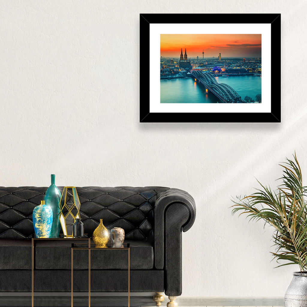 Hohenzollern Bridge at Dusk Wall Art