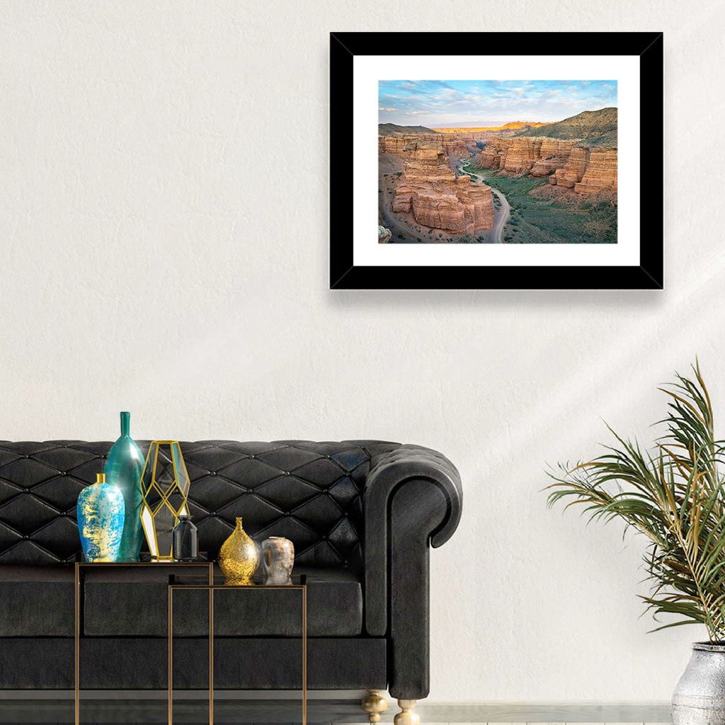 Charyn Canyon at Golden Hour Wall Art