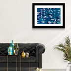 Aerial Boats Over Turquoise Sea Wall Art