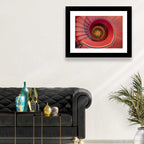 Red Spiral Staircase Wall Art