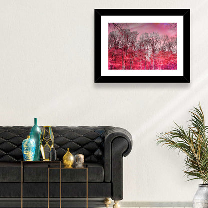 Autumn Trees Reflection Wall Art