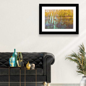 Autumn River Reflection Wall Art