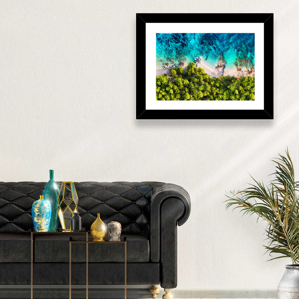 Croatian Turquoise Coastline Wall Art