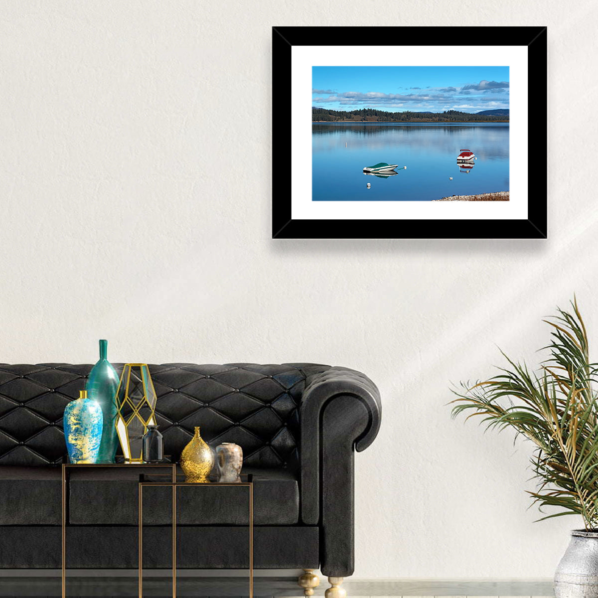 Jenny Lake Reflections Wall Art in a room, landscape