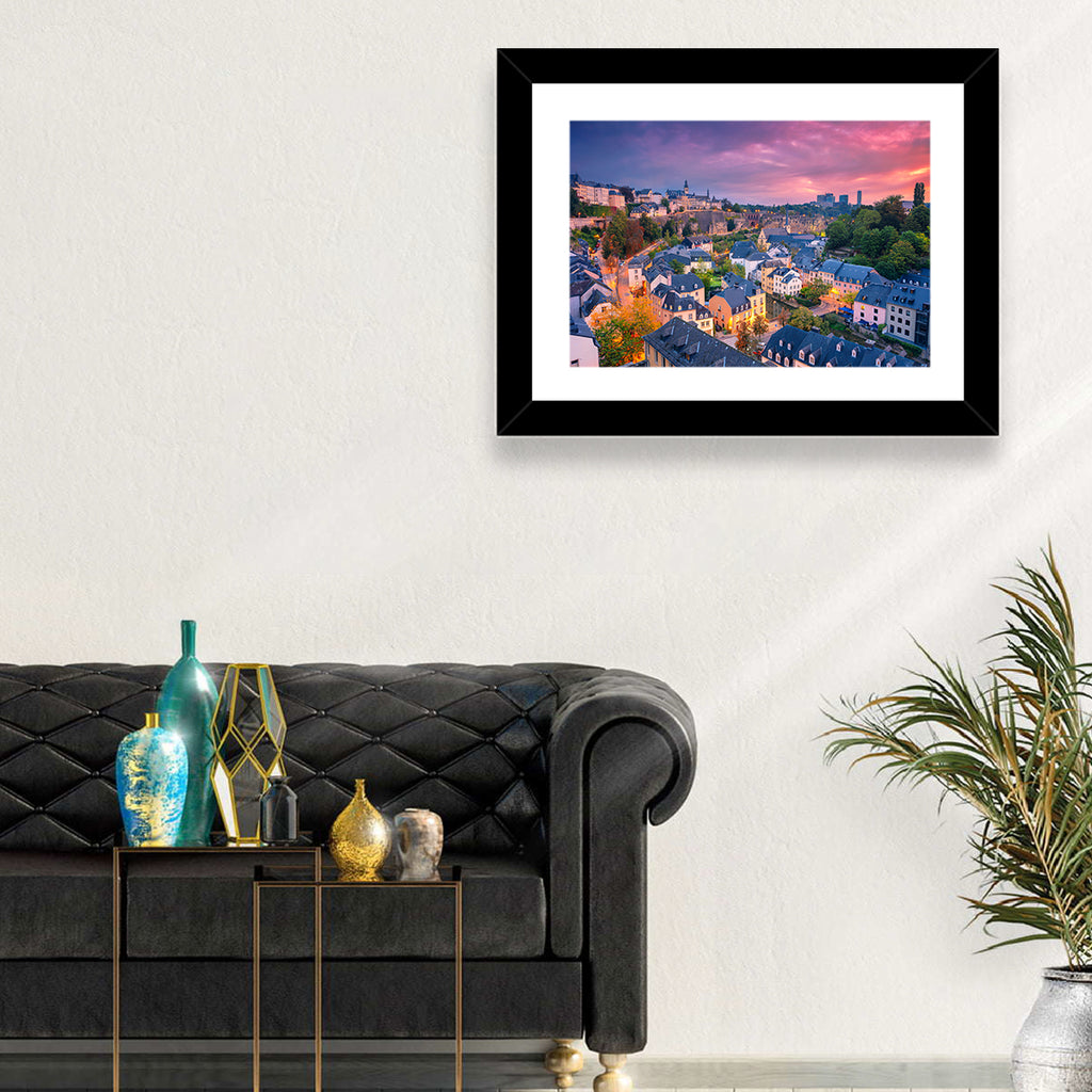 Luxembourg Grund at Dusk Wall Art