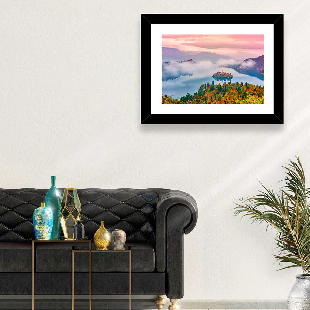 Misty Morning Over Lake Bled Wall Art