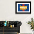Keystone State Map Graphic Wall Art