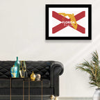 Florida Gold Map Graphic Wall Art