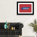Tennessee Typographic Map Wall Art